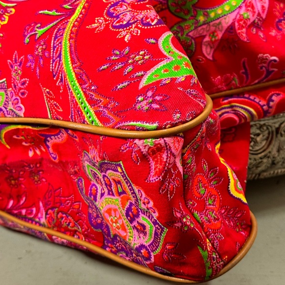 Vintage Vibrant Paisley Print Mod Tote XL - Picture 10 of 13